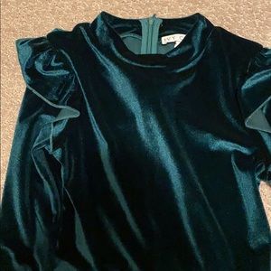 Woman’s velvet dress